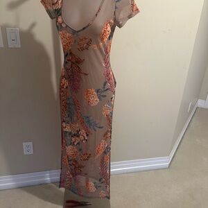 Floral Sheer Swim Coverup